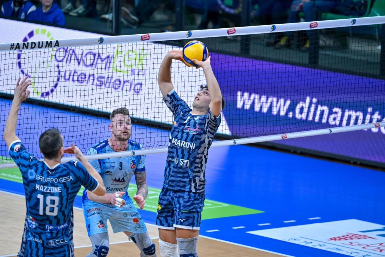 Cisterna subisce una sconfitta netta a Cuneo: termina 3 a 0
