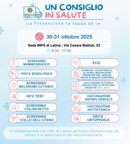 La prevenzione in primo piano con Un Consiglio in Salute a Latina
