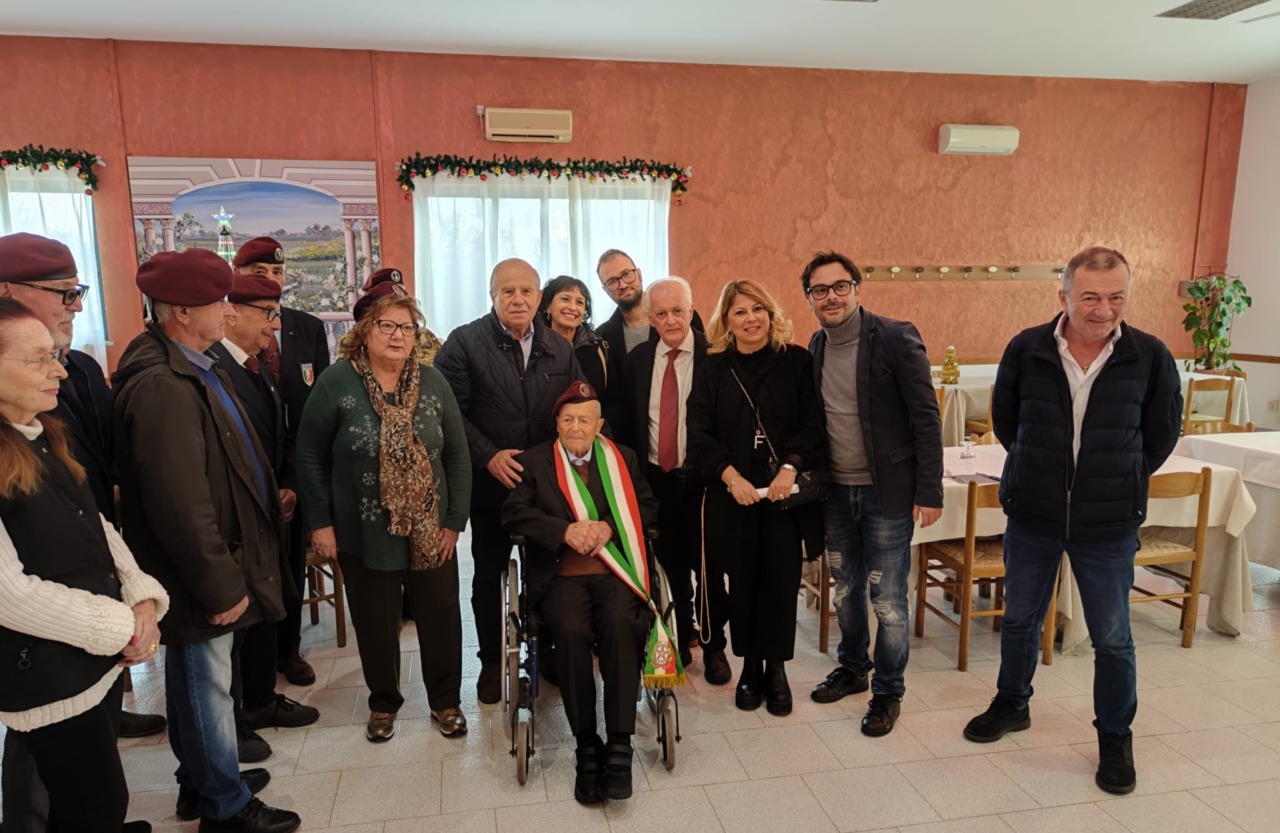 Pontinia celebra i 105 anni di Luigi “Giotto” Tosti, eroe della guerra