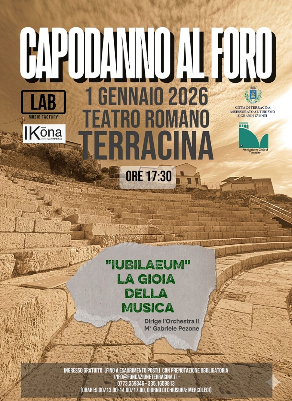 Concerto di Capodanno al Teatro Romano di Terracina il 1° gennaio