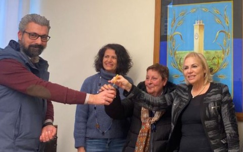 Consegna delle chiavi al gestore del parco di via Roccagorga