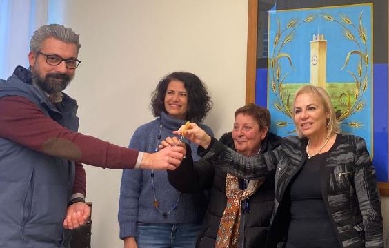 Consegna delle chiavi al gestore del parco di via Roccagorga