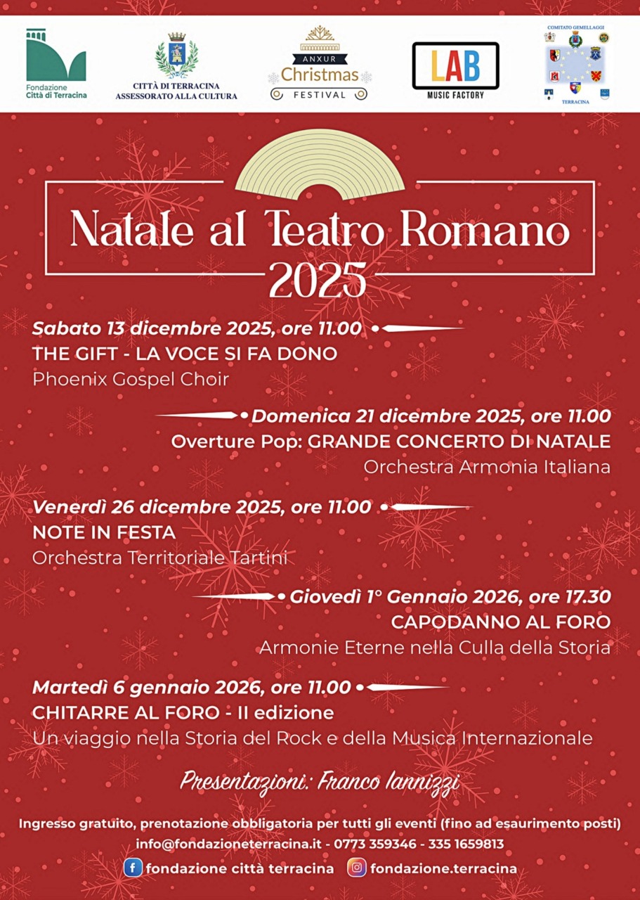 “Natale al Teatro Romano 2025”: rassegna musicale imperdibile