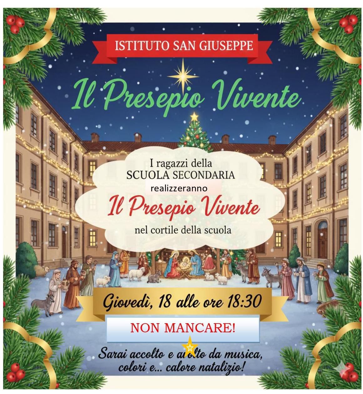Presepe Vivente all’Istituto “San Giuseppe”: un evento da non perdere
