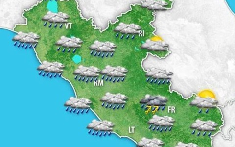 Previsioni meteo avverse: allerta gialla per Latina e Frosinone