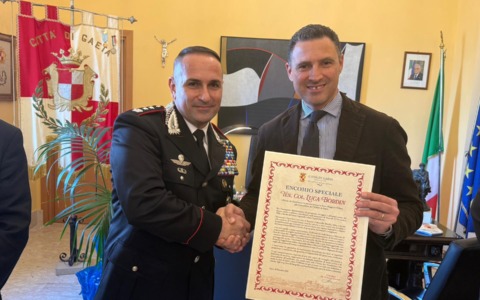 Riconoscimento al Tenente Colonnello Luca Bordin per un intervento decisivo
