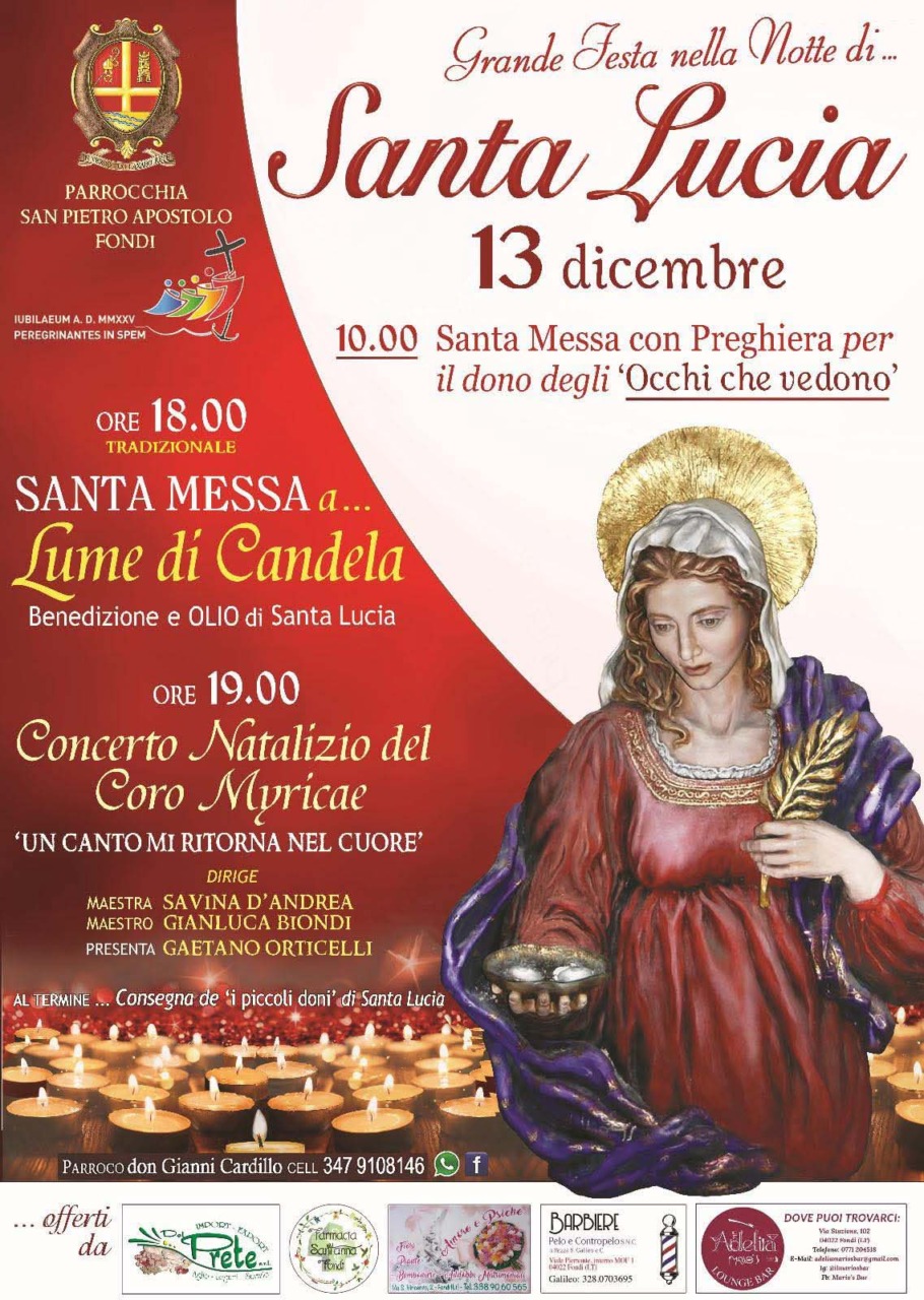 Ritorna la celebrazione di Santa Lucia a Fondi