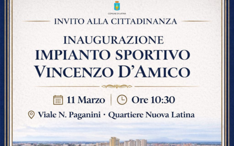 Inaugurazione dell’impianto sportivo “Vincenzo D’Amico”