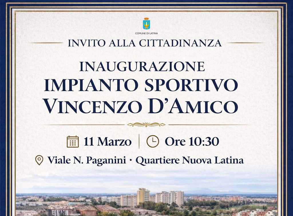 Inaugurazione dell’impianto sportivo “Vincenzo D’Amico”