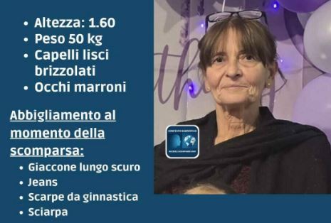 La signora Francesca Candeloro ritrovata dalla Polizia dopo giorni di angoscia