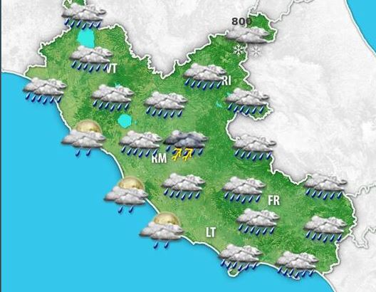 Maltempo: allerta gialla per Latina e Frosinone