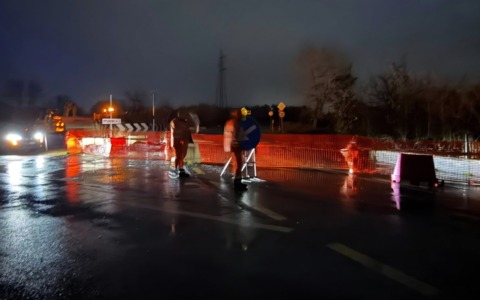 Maltempo: chiuso il ponte sul torrente Ausente per gravi criticità