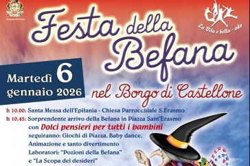 Martedì 6 gennaio la Festa della Befana in piazza Sant’Erasmo a partire dalle 10:00