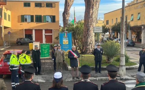 Cerimonia di commemorazione al Largo Martiri delle Foibe