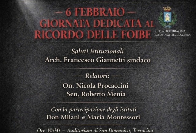 Cerimonia di commemorazione delle Foibe