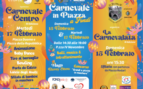 Fondi si colora: il Carnevale torna con due eventi imperdibili