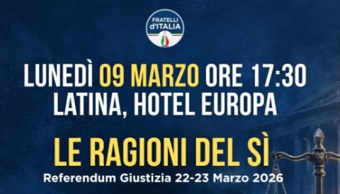 Incontro sul Referendum per la giustizia: Fratelli d’Italia presenta “Le ragioni del Sì”