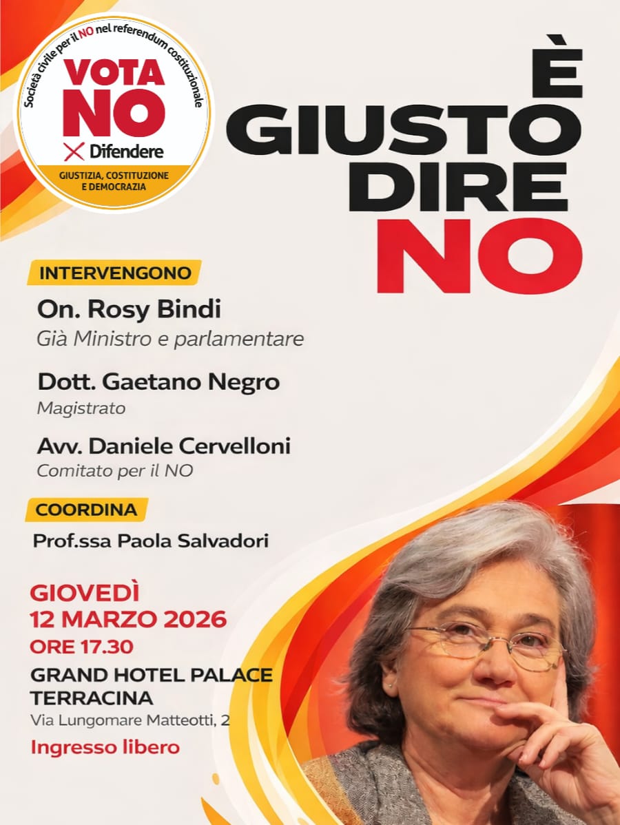 Referendum: Rosy Bindi sostiene il “no”. Domani incontro all’Hotel Palace