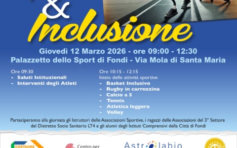 Sport&Inclusione: il 12 marzo un grande evento per i giovani