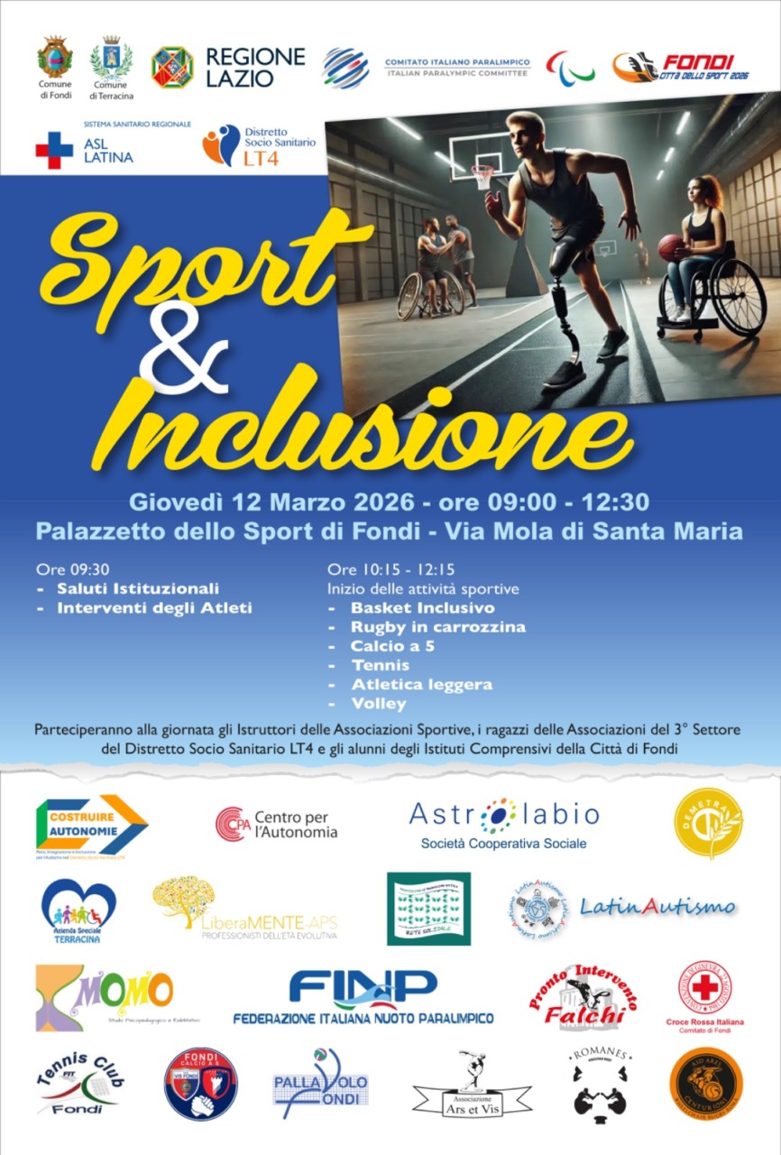 Sport&Inclusione: il 12 marzo un grande evento per i giovani