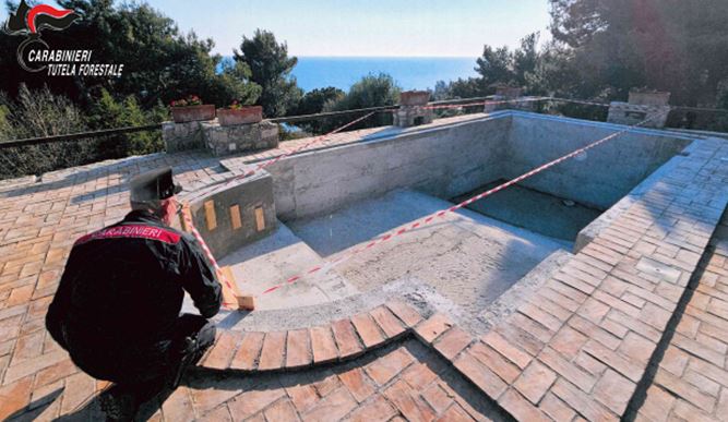 Denunciato il proprietario di una piscina abusiva nel Parco Nazionale del Circeo