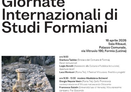Il 16 aprile si svolgono le “Giornate Internazionali di Studi Formiani”