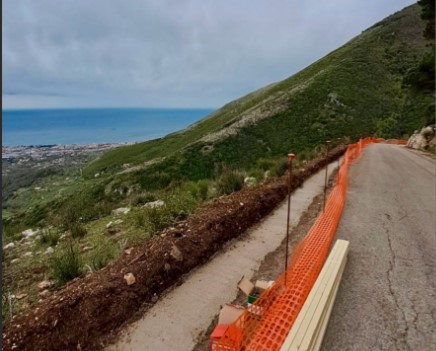 Lavori di viabilità in via Monte Redentore a Formia
